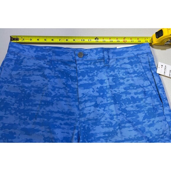 Grand Slam Mens Size 38 Blue Camo Print Golf Shorts 4-Way Stretch - Picture 3 of 12